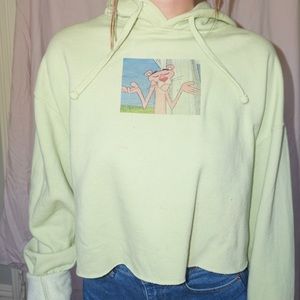 Light green custom pink panther sweatshirt